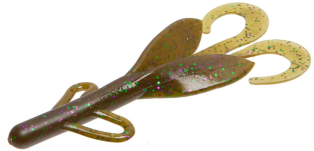 Zoom Brush Hog Creature Bait 8 Pack 6in Green Pump Purple Green