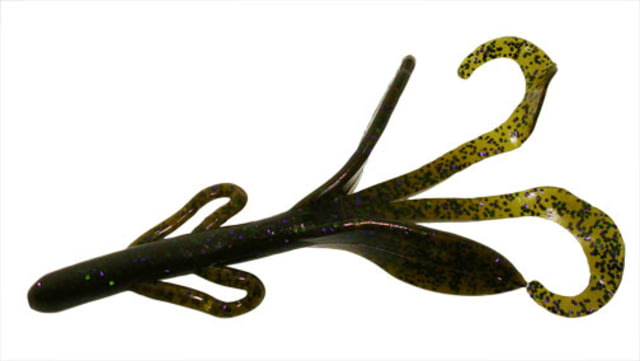 Zoom Brush Hog Creature Bait 8 Pack 6in Green Pumpkin Candy