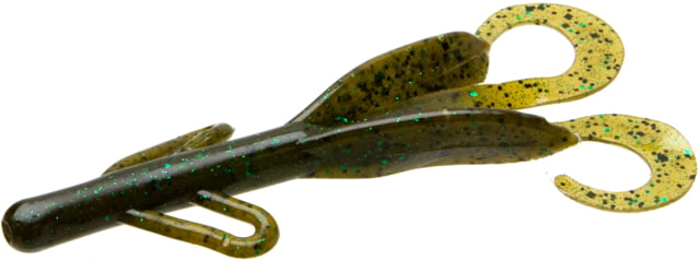 Zoom Brush Hog Creature Bait 8 Pack 6in Green Pumpkin Green
