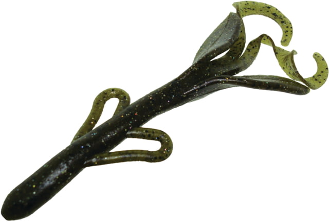 Zoom Brush Hog Creature Bait 8 Pack 6in Green Pumpkin Magic
