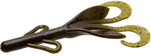 Zoom Brush Hog Creature Bait 8 Pack 6in Green Pumpkin Purple