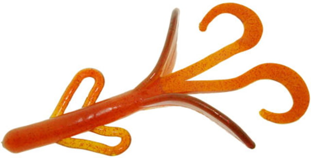 Zoom Brush Hog Creature Bait 8 Pack 6in Motoroil Red