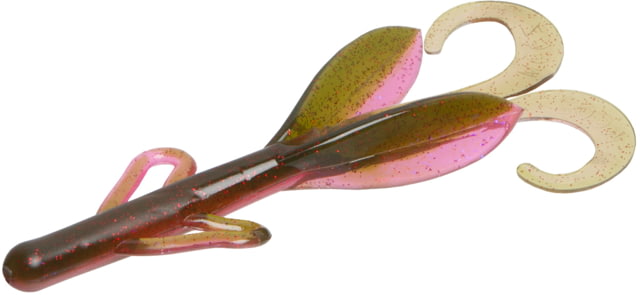 Zoom Brush Hog Creature Bait 8 Pack 6in Raspberry Shad