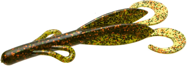 Zoom Brush Hog Creature Bait 8 Pack 6in Watermelon Green Orange