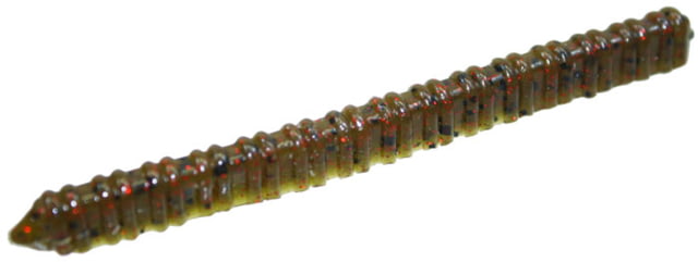 Zoom Centipede Finnesse Worm 20 Pack 4in Green Pumpkin Red