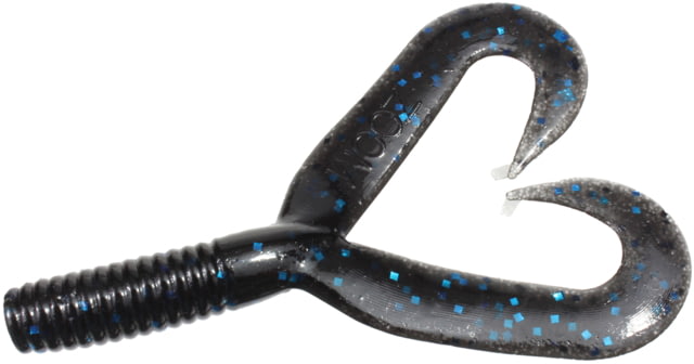 Zoom Zoom Creepy Crawler Tail Grub/Trailer 16 Pack 3in Black/Blue