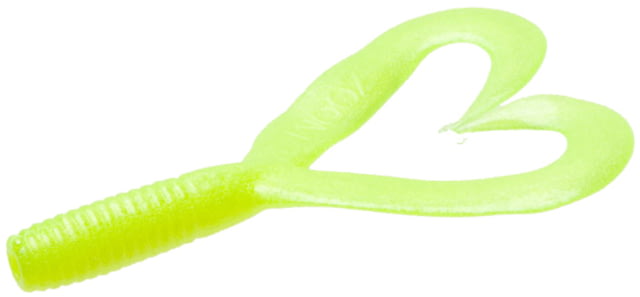 Zoom Zoom Creepy Crawler Tail Grub/Trailer 16 Pack 3in Chartreuse Pearl