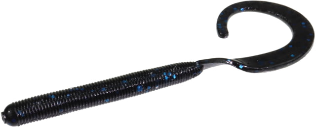 Zoom Curly Tail Finesse Worm 20 Pack 4in Black/Blue