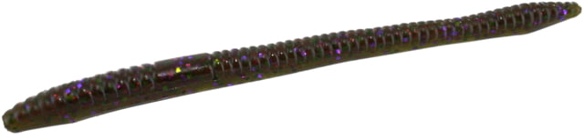 Zoom Finesse Worm 20 Pack 4.5in Green Pumpkin Candy Red