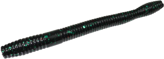Zoom Magnum Finesse Worm 10 Pack 5in Black Emerald