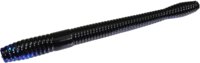Zoom Magnum Finesse Worm 10 Pack 5in Black Sapphire