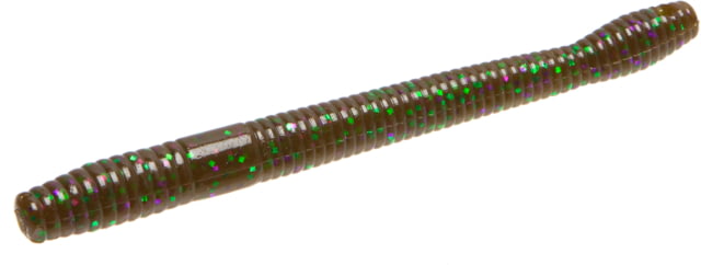 Zoom Magnum Finesse Worm 10 Pack 5in Green Pump Purple Green
