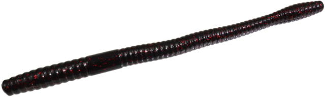 Zoom Magnum Trick Worm 8 Pack 7in Black Red Glitter