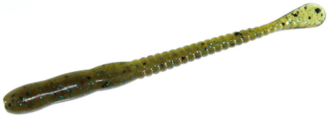Zoom Meathead Finesse Worm 20 Pack 4in Green Pumpkin Blue