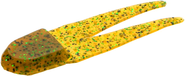 Zoom Pro Chunk Jig Trailer 5 Pack 3 1/2in Rootbeer Pepper Green