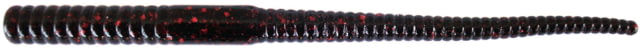 Zoom Zoom Shakey Head Finesse Worm 20 Pack 5in Black Red Glitter