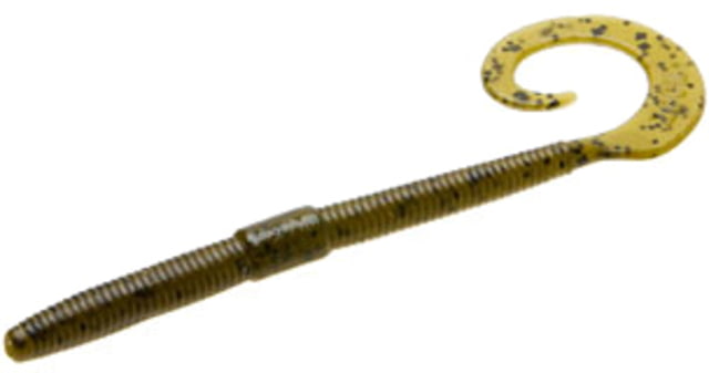 Zoom Zoom Shakey Tail Finesse Worm 20 Pack 6in Green Pumpkin