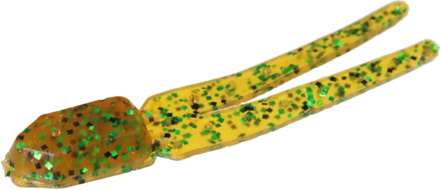 Zoom Skinny Chunk Bait 20 Pack 2.75in Rootbeer Pepper Green