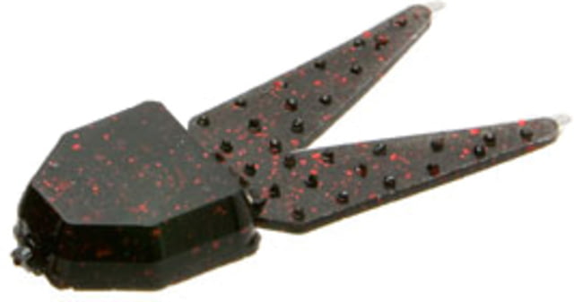 Zoom Zoom Small Chunk Jig Trailer 5 Pack 2.5in Black Red Glitter
