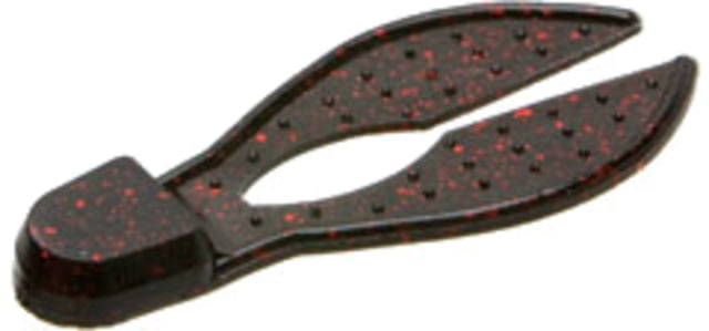 Zoom Super Chunk Jig Trailer 5 Pack 3.5in Black Red Glitter