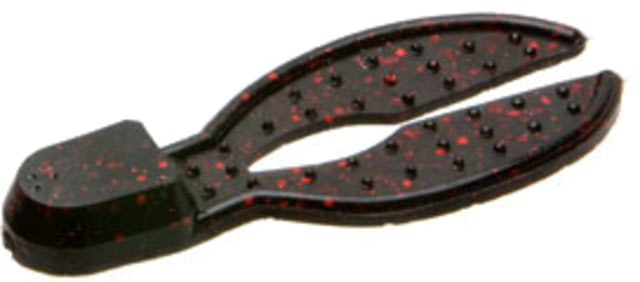 Zoom Super Chunk Jr Jig Trailer 6 Pack 2in Black Red Glitter