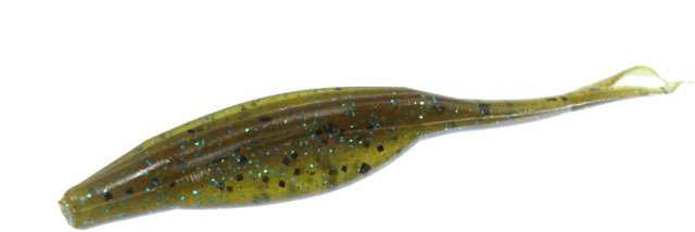 Zoom Super Fluke Jr Baitfish Imitator 10 Pack 4in Green Pumpkin Blue