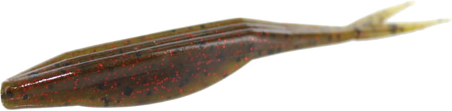 Zoom Super Fluke Jr Baitfish Imitator 10 Pack 4in Green Pumpkin Red