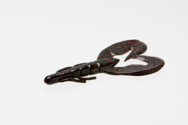 Zoom Zoom Super Speed Craw 8 Pack 4in Black Red Glitter