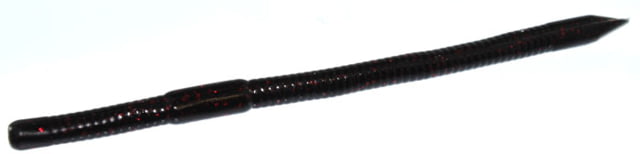 Zoom Swamp Crawler Finesse Worm 5 Pack 5.5in Black Red Glitter 2