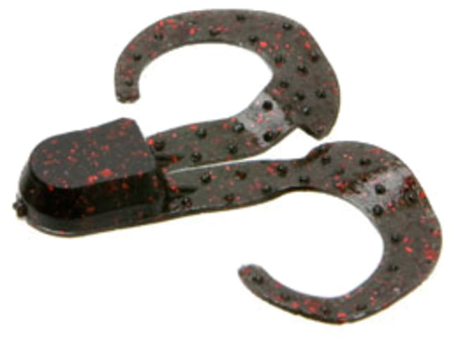 Zoom Zoom Swimmin Chunk Jig Trailer 10 Pack 3in Black Red Glitter