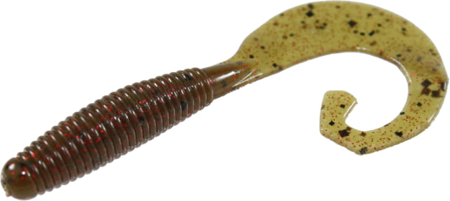Zoom Tab Tail Grub 10 Pack 4in Green Pumpkin Red