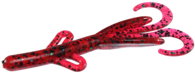 Zoom Tiny Brush Hog Mini Creature Bait 15 Pack 3in Red Bug