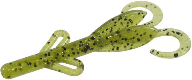 Zoom Tiny Brush Hog Mini Creature Bait 15 Pack 3in Watermelon Gold Glitter