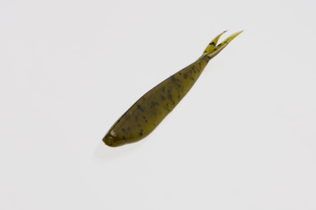 Zoom Tiny Fluke Baitfish Imitator 20 Pack 3in Green Pumpkin