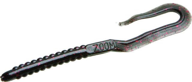 Zoom U-Tale Mid-Size Worm 20 Pack 6 3/4in Black Red Glitter