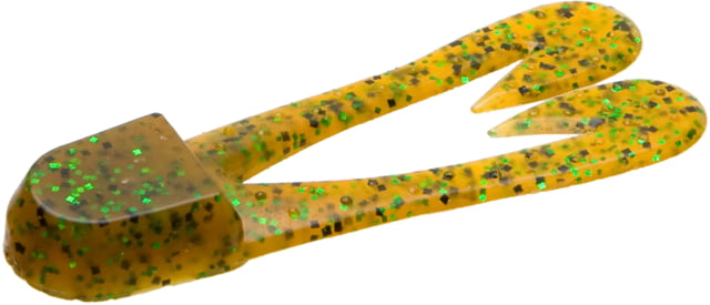 Zoom Zoom U-V Chunk Jig Trailer 5 Pack 3in Rootbeer Pepper Green