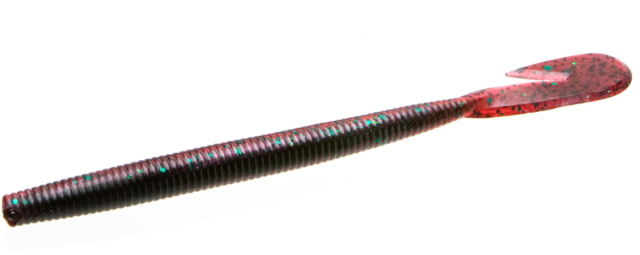 Zoom U-V Speed Worm 15 Pack 6in Red Shad Green Glitter