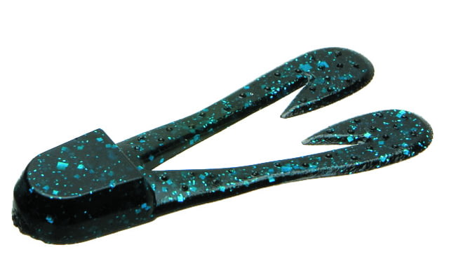 Zoom Zoom U-V Chunk Jig Trailer 5 Pack 3in Black/Blue