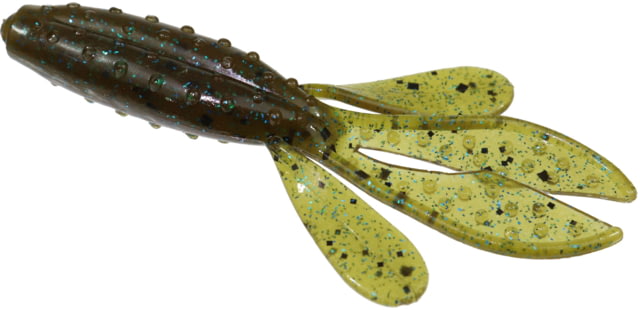 Zoom Z-Hog Jr Creature Bait 10 Pack 3.5in Green Pumpkin Blue