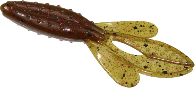 Zoom Z-Hog Jr Creature Bait 10 Pack 3.5in Green Pumpkin Red