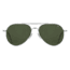 AO General Sunglasses, Silver, Calobar Green SkyMaster Glass Lenses, 58-14-145 B52.5, GEN258STSMGNG