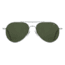 AO General Sunglasses, Silver, Calobar Green SkyMaster Glass Lenses, Polarized, 55-14-140 B47, GEN255STSMGNG-P