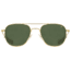 AO Original Pilot Sunglasses, Gold Frame, 57 mm Calobar Green AOLite Nylon Lenses, Bayonet Temple,738921549642