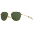 AO Original Pilot Sunglasses, Gold Frame, 55 mm Calobar Green AOLite Nylon Lenses, Bayonet Temple, Polarized, 738921549475