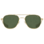 AO Original Pilot Sunglasses, Gold Frame, 55 mm Calobar Green SkyMaster Glass Lenses, Bayonet Temple,738921549444
