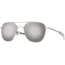 AO Original Pilot Sunglasses, Silver Frame, 57 mm SunFlash Silver Mirror AOLite Nylon Lenses, Bayonet Temple, Polarized, 738921564737