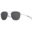 AO Original Pilot Sunglasses, Silver Frame, 57 mm True Color Gray AOLite Nylon Lenses, Bayonet Temple,738921550020