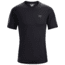Arc'teryx Motus Crew Neck Shirt with Short Sleeve - Men's, Black, Extra Large, 374232
