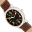 Elevon Mach 5 Canvas-Band Watch w/Date - Mens, Black/Light Brown, One Size, ELE123-1