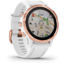 Garmin Fenix 6S Pro Multisport GPS Smartwatch, Rose Gold w/White Band, 010-02159-10